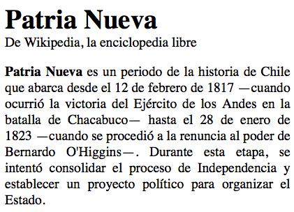 Chile: aspectos do processo de formação do