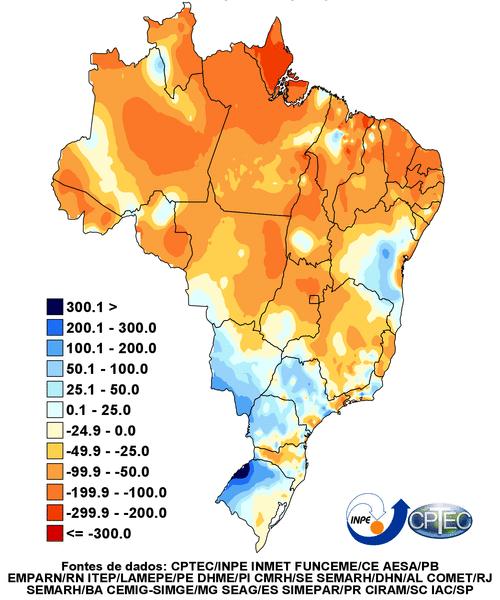 2. CONDIÇÕES HIDROMETEOROLÓGICAS O avanço regular de frentes frias pelas regiões Sul e Sudeste durante o mês de abril ocasionou precipitação nas bacias hidrográficas dessas regiões, com volumes