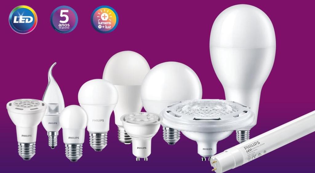 Fluor T8 Bulbos A60, A67 Lâmpadas Incandescentes E-27 Potencia (W) 6 7,5 9,5 13,5 Equiv. Inc.(W) 40w 60w 75w 100w Equiv. Eletr.