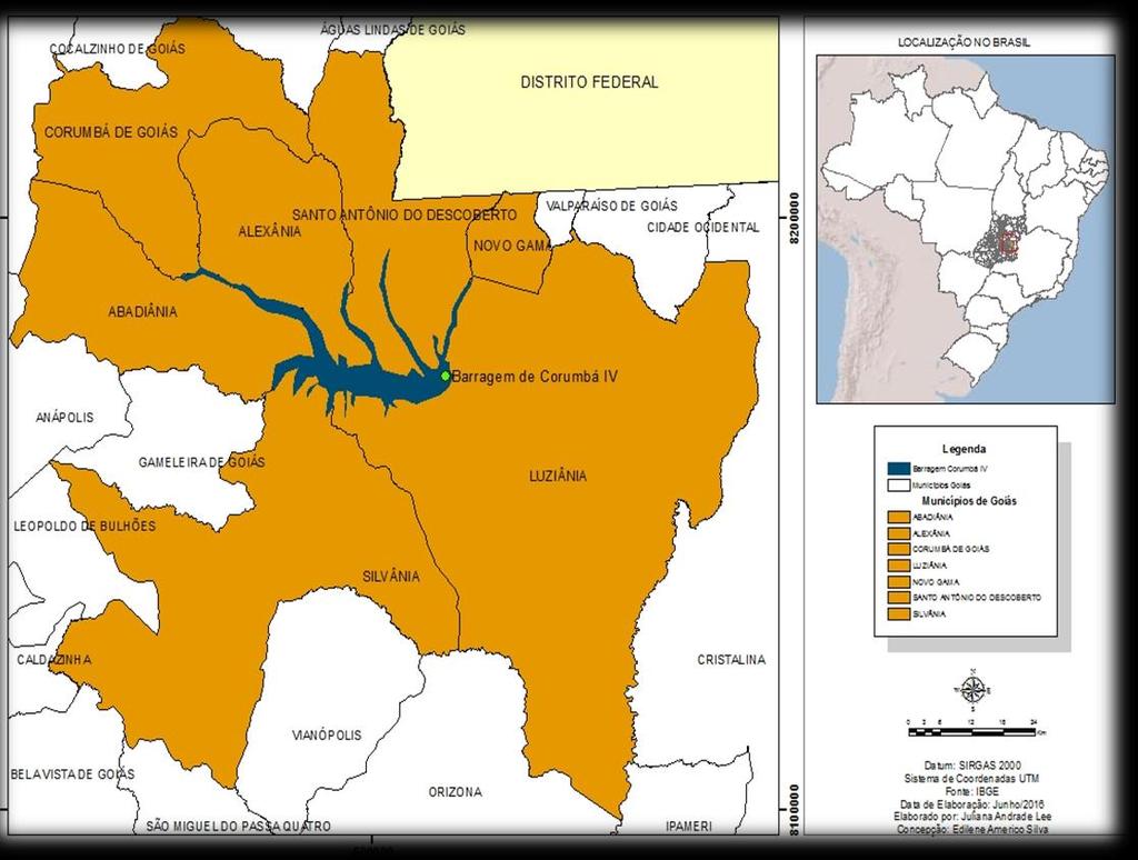 - Rio Corumbá (1.200 metros de altitude); - Percorre o trajeto de 567,5km; - Vegetação: é composta por Cerrado; 16º04 12 Lat. Sul; 48º 31 12 Long. Oeste.