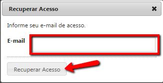 3) De posse de seu e-mail e senha, realize a conexão ao website clicando em