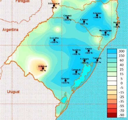 padrão inverteu acompanhando o aumento da precipitação.