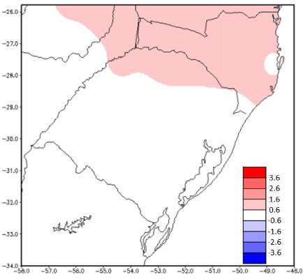 dentro do padrão climatológico na maior parte do  PRECIPITAÇÃO TEMPERATURA