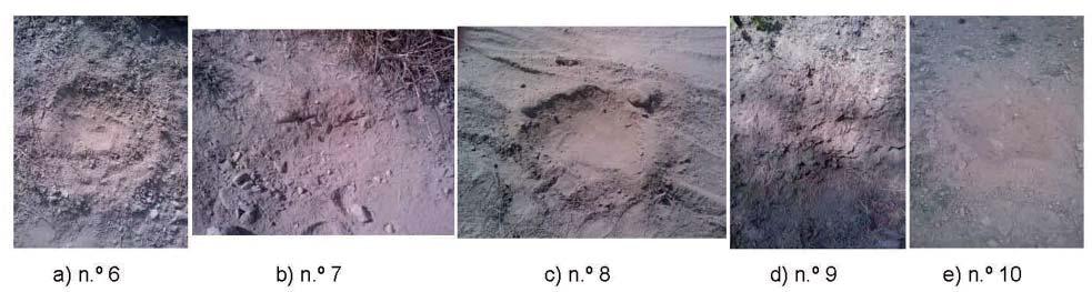 TECNOLOGÍA Y ARQUITECTURA Figura 4. Local de recolha das amostras de terra local. Figura 5. Localização geográfi ca dos pontos de recolha das amostras de terra local e da connstrução de tabique [12].