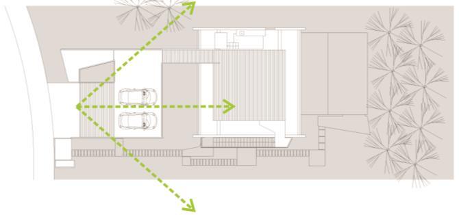 Figura 7: Casa Ubatuba II (2011-2012) zoneamento esquemático.
