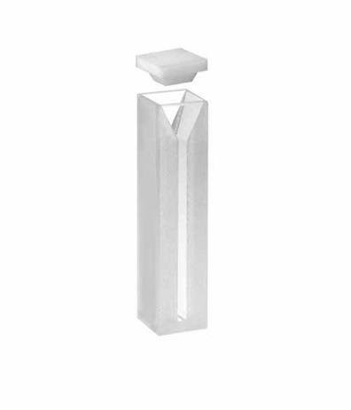 Cubeta Vidro Óptico - Modelo G-204 Fundo plano; Quatro faces polidas; Volume: 3,5 ml; Passo: 10 mm; Largura Interna: 10 mm; Dimensão Externa: 45 x 12,5 x 12,5 mm (quadrada).
