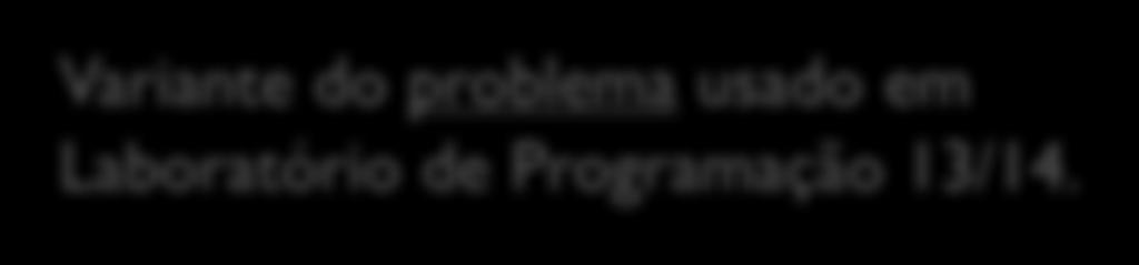 Exemplo: problema dos estádios A federação tem a lista dos estádios, com nome, comprimento do relvado e largura do relvado.