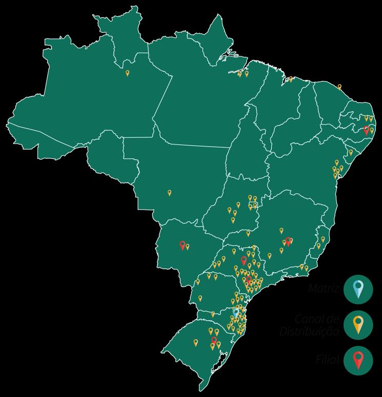 300 colaboradores, distribuídos entre a Matriz (em