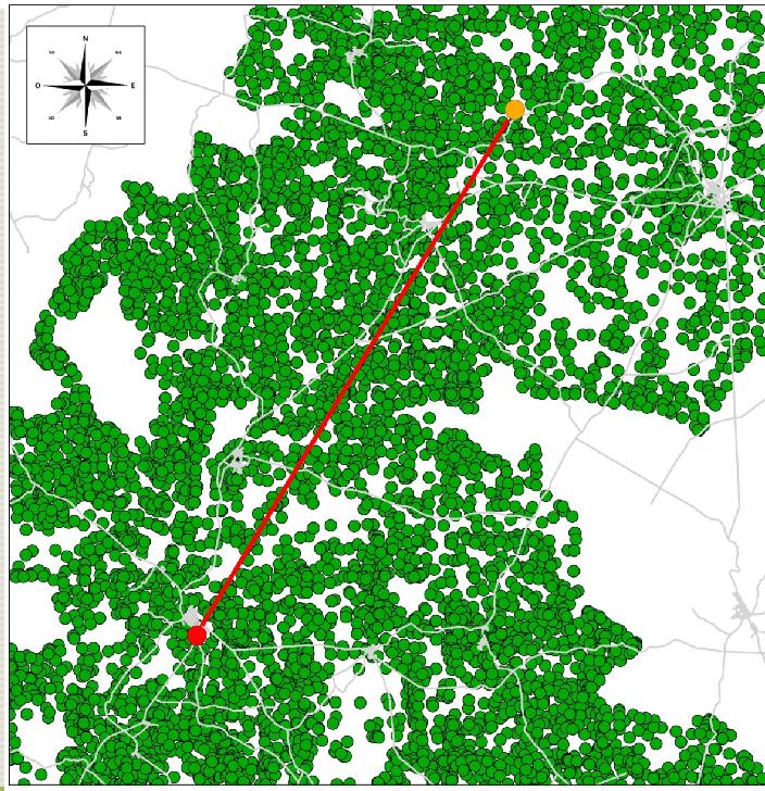 Bnt biomassa disponível em cada ponto de recolha n na área de abastecimento t (em ton secas/ano) Rr custo unitário de recolha do tipo de resíduo (em /ton) TPnt custo total do transporte primário da