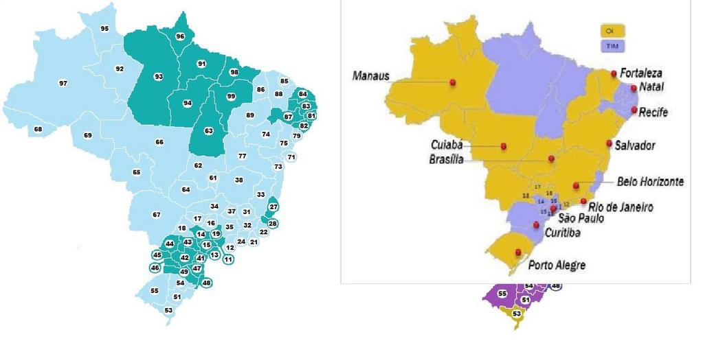 Oi e TIM possuem, desde 2013, um acordo de Ran Sharing para o cumprimento das metas de cobertura do 2,5 GHz Modelo Comercial Cessão Recíproca e Contrato Onerosa de Meios de Rede Fortaleza Manaus