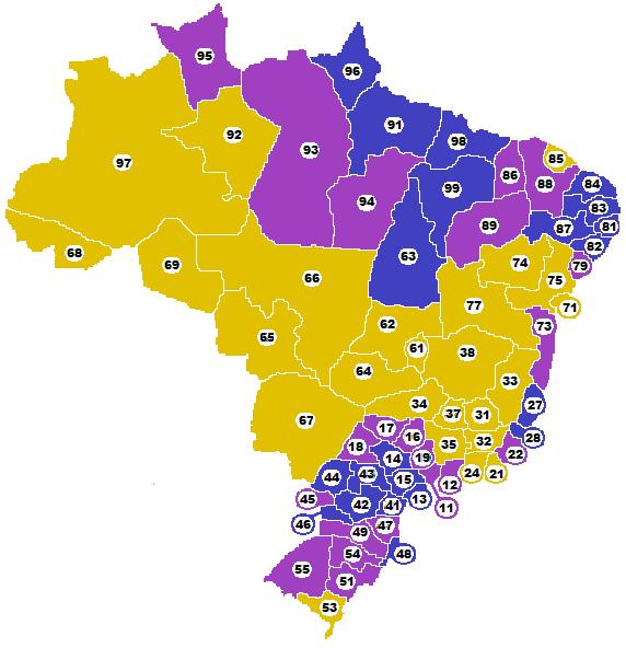 Planejamento RS3 até 2017 Distribuição Geográfica (704 Cidades com ~ 3.