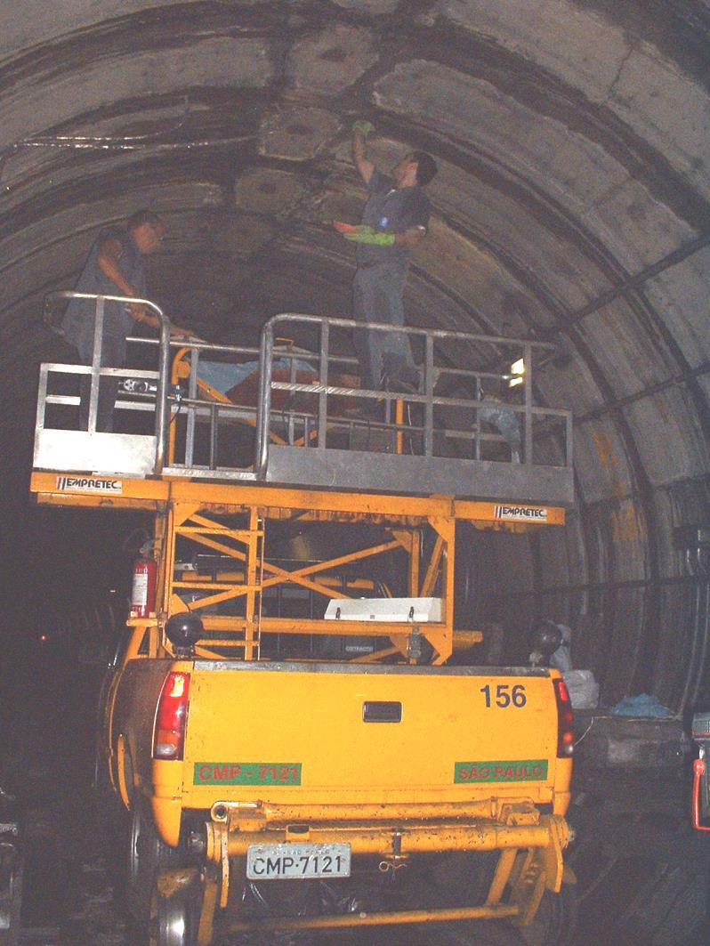 MANUTENÇÃO DAS ESTRUTURAS CIVIS DAS LINHAS DO METRÔ MANUTENÇÃO CIVIL Elementos de acabamento Estruturas