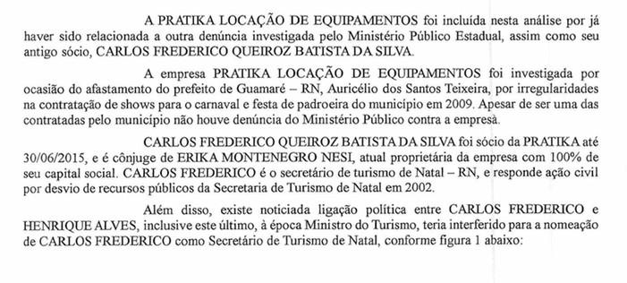 Percebe-se, pois, que, no ano de 2014, ano da campanha eleitoral de Henrique Eduardo Lyra Alves, de forma abrupta e não por mera coincidência, CARLOS FREDERICO QUEIROZ, na qualidade de sócio da
