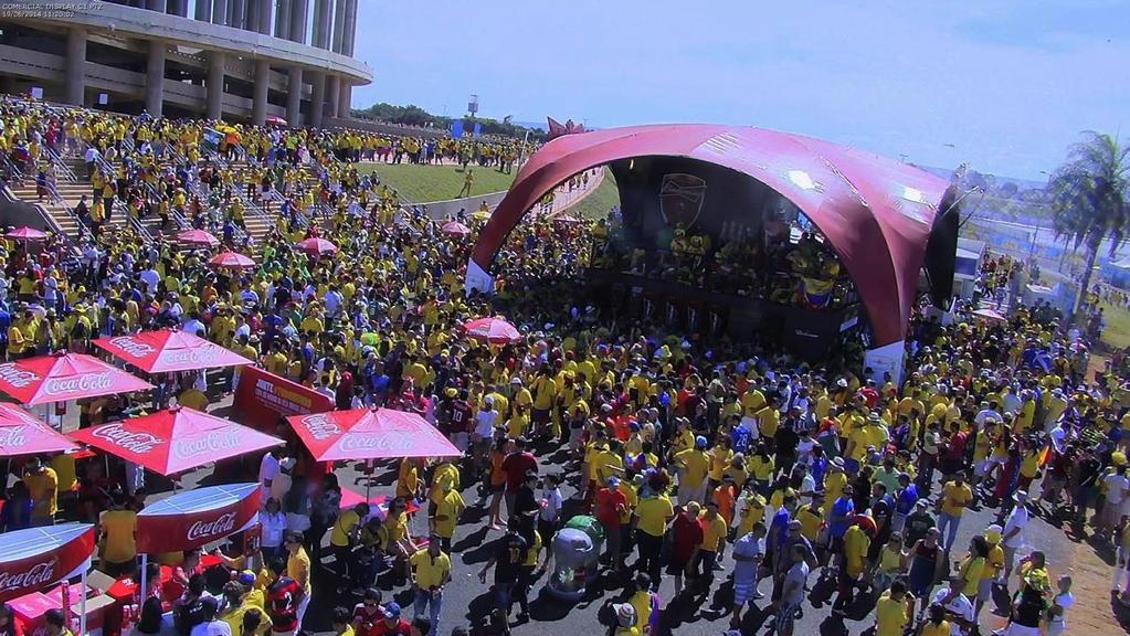 torcida após uma partida de futebol.