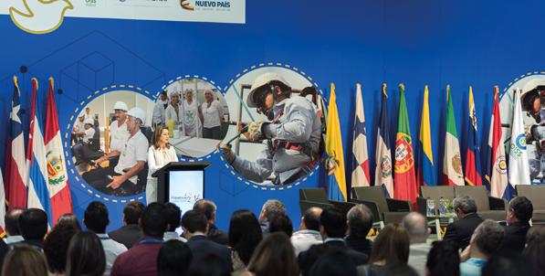 A Secretária-Geral da OISS, Gina Magnolia Riaño Barón, inaugurou o IX Congresso de Prevenção de Riscos Profissionais da Ibero-América Prevencia 2016", realizado em Cartagena das Índias, Colômbia, nos