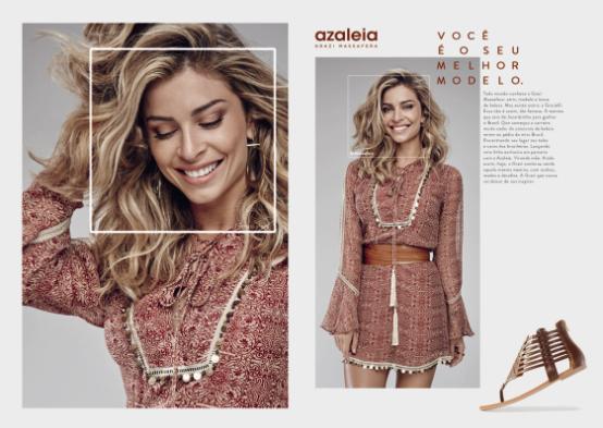 Gestão de Marcas Feminino A Azaleia exibiu nos principais mercados do País a campanha da coleção Outono Inverno 2016 que teve como mote Você é o seu melhor modelo e trouxe