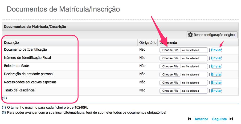 Passo 12. Submissão de documentos digitalizados Após cumprir todos os pré-requisitos, será necessário efetuar o carregamento dos documentos solicitados pelo procedimento.