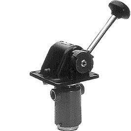 1 Válvulas reguladoras de pressão Acionamento manual Qn = 9 l/min Elemento de acionamento: Alavanca manual Rosca interna válvula de assento Temperatura ambiente min./máx.