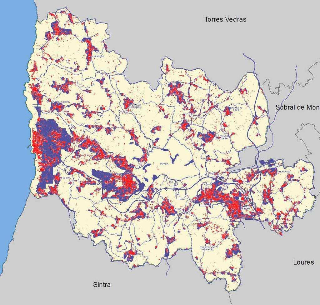 Urbanos Secundários: 18 Restantes Aglomerados: 277 Aumento de 25% do solo urbano nos últimos 40