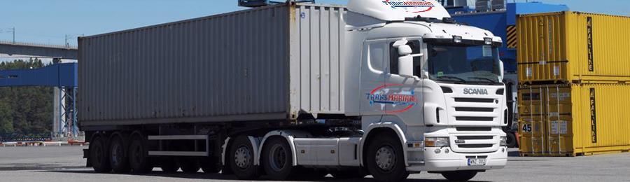 TRANSPORTE DE CONTAINER A Transmariano realiza também transporte rodoviário de containers (20/40) de importação e