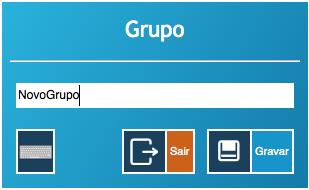 Para criar novos grupos basta clicar na opção Novo Grupo (4) e preencher com o nome desejado.