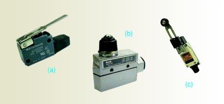 Detectores de limite mecânico sua comutação se dá em qualquer sentido. Mostramos alguns exemplos na figura 4.