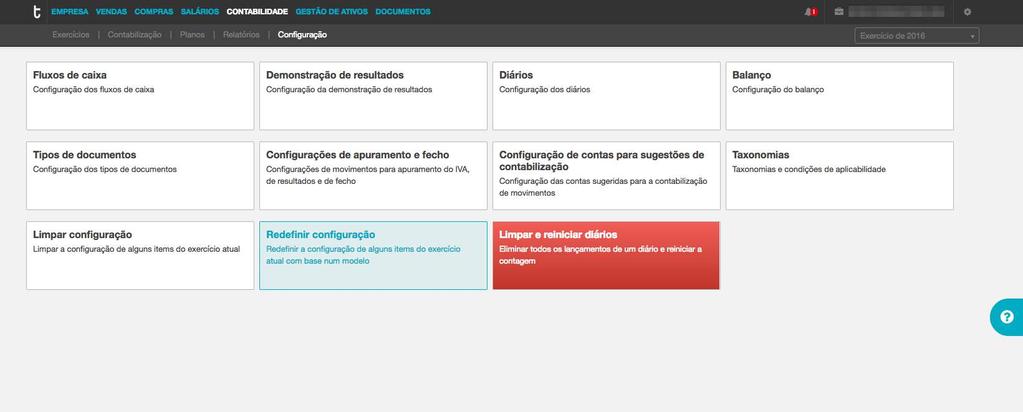 REPOSIÇÃO DE CONFIGURAÇÕES IES DO EXERCÍCIO É permitida a reposição das configurações IES do exercício, por acesso à opção de menu Contabilidade > submenu Configuração