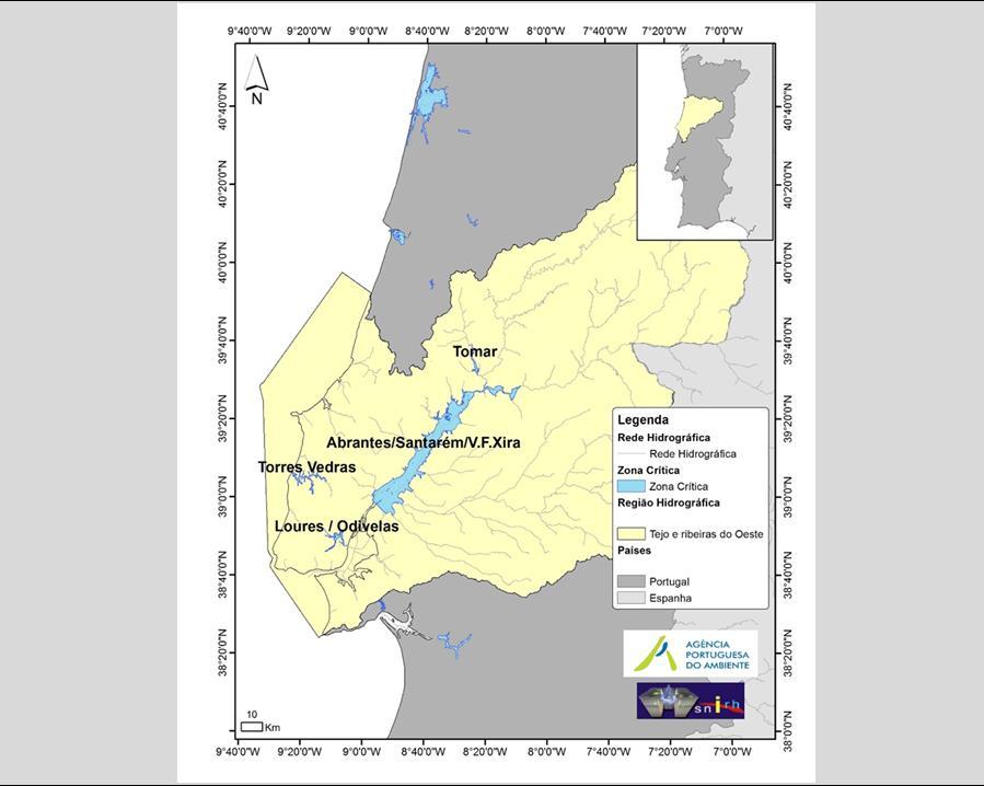 RH4 Coimbra (rio Mondego); Estuário do rio Mondego (rio Mondego); Águeda (rio Águeda afluente do rio Vouga); Ria de Aveiro (rio Vouga); Pombal (rio Arunca, afluente do rio Mondego).