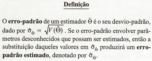 7.3 Conceitos Gerais de Estimação Pontual 7.3.3 Erro-Padrão: Reportando uma Estimativa Definição: UFMG-ICEx-EST Cap.