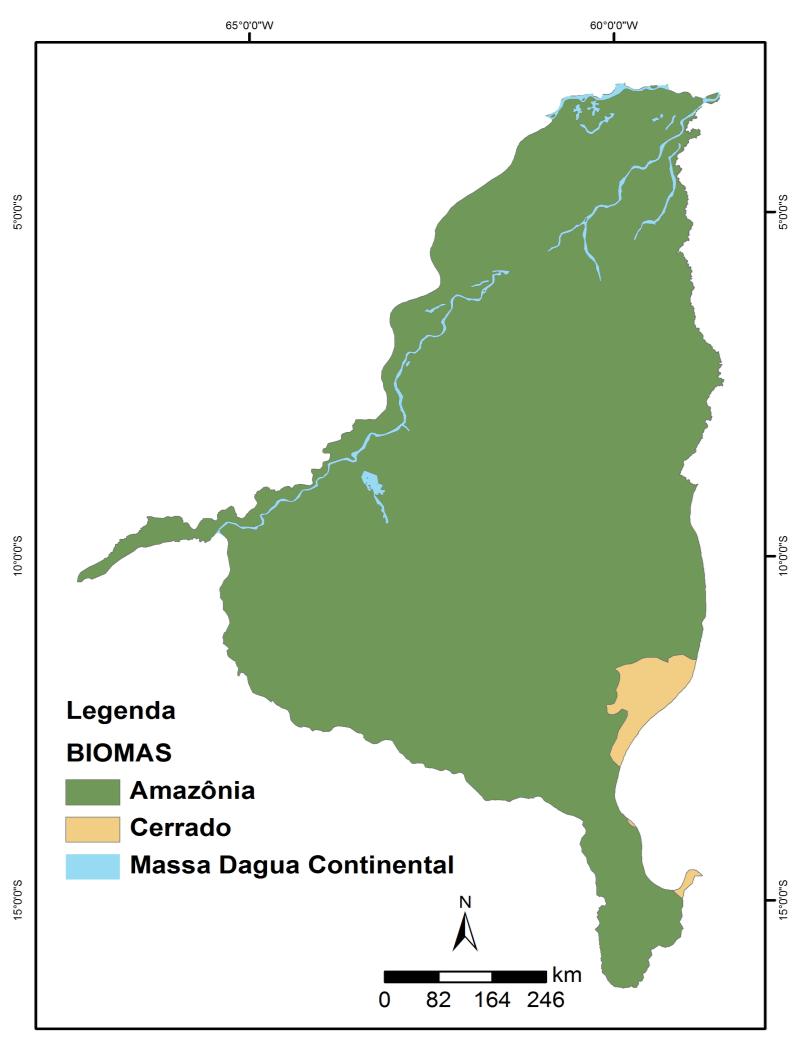 39 Figura 17: Tipos de biomas na bacia do Rio Madeira (IBGE, 2012). Org. Luciana Muniz, 2013.