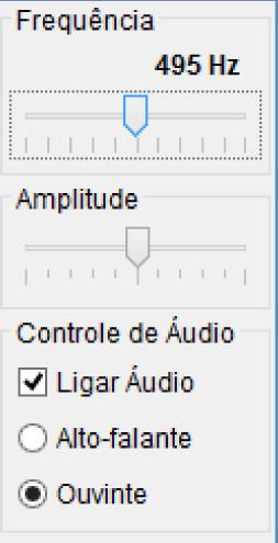 1. Abrir o menu Ouvir de uma única fonte e selecionar a frequência de 495 Hz, movendo o cursor e mantendo a amplitude. Confirmar que está ativado o ouvinte, tal como se mostra na figura 1.