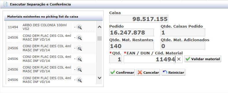 7. Clique em Confirmar, após a conferência.