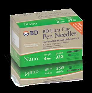 BD e a evolução no tratamento com insulina NANO - 4 mm Partes da agulha para caneta BD Ultra-Fine Protetor externo Protetor interno Agulha Lacre Importante As agulhas BD Ultra-Fine podem ser