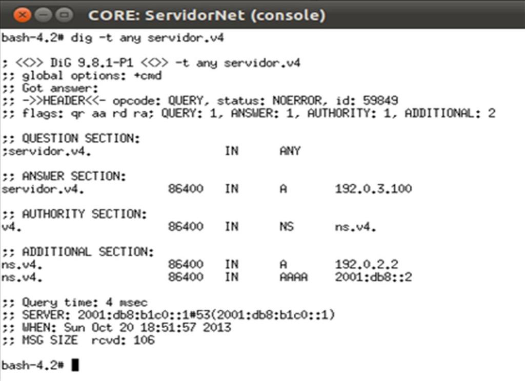 66 Após a edição do resolv.conf é inicializado o BIND (Berkeley Internet Name Domain) principal servidor para o protocolo DNS do Linux, pode ser visto na figura 33 a seguir.