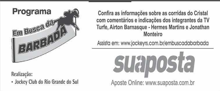 Hipódromo do Cristal 87 1º Bushwacker... H.Oliveira... 52 AL 490 2,7 1 125 2º Xaxa Glory... V.Q.Ferreira... 56 AL 497 3,3 1 131 3º Dadinho... B.Santos... 56 AL 525 40,4 1 3/4 131 4º Kempes... J.E.