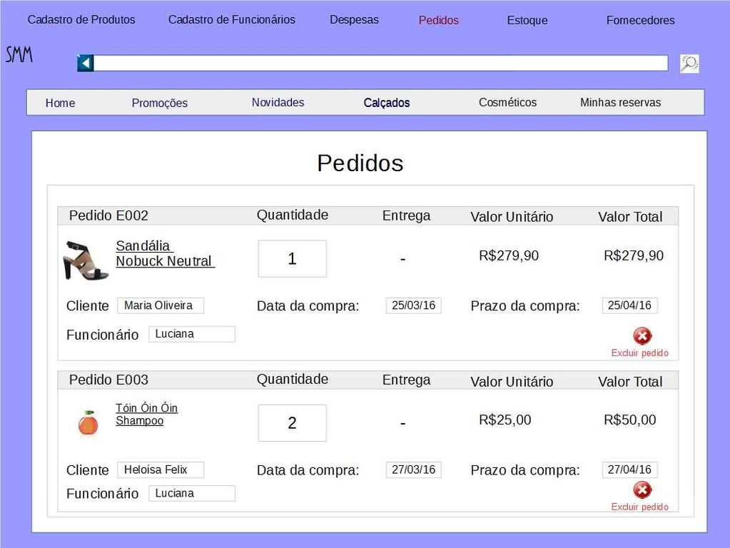 Figura 22: Pedidos