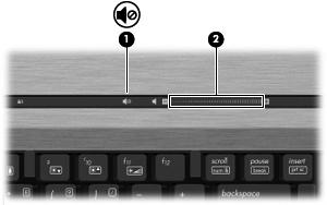 Ajuste do volume É possível ajustar o volume utilizando os seguintes controles: Botões de volume do computador (somente em determinados modelos): Para desativar ou restaurar o volume, pressione o