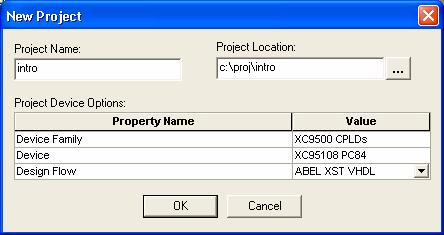 Laboratórios Integrados I 2 2. Seleccione File -> New Project no menu do Project Navigator para criar um novo projecto.