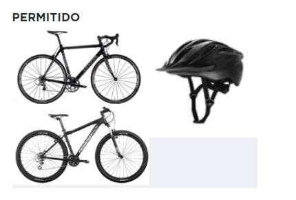 Pedalar com o capacete desafivelado; Pedalar com o torso nu;