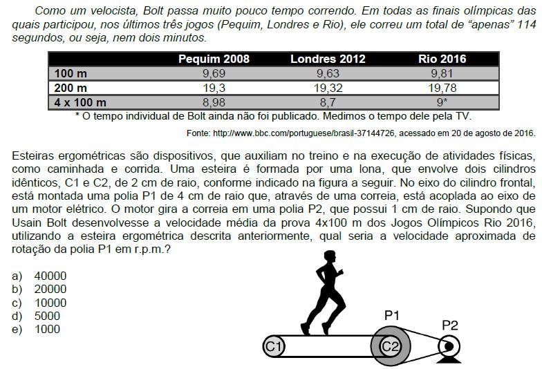 QUESTÃO 01 Um ponto material percorre uma circunferência de 30cm de diâmetro efetuando uma volta completa a cada 10 s.