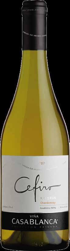 Cefiro Reserva Chardonnay Chile - 750ml Região: Vale de Casablanca Tipo: Branco Uva: Chardonnay Teor Alcoólico: 14% Degustação: Vinho de cor amarelo palha brilhante com reflexos verdeais, com notas