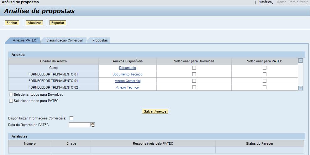 Visualizar Anexos dos Fornecedores - Acompanhamento