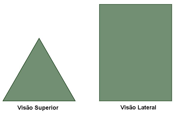 Página 7/10 Item 14. Guilherme tirou fotos (mostradas abaixo) da visão superior e da visão lateral de um poliedro que construiu na aula de matemática e postou nas redes sociais.