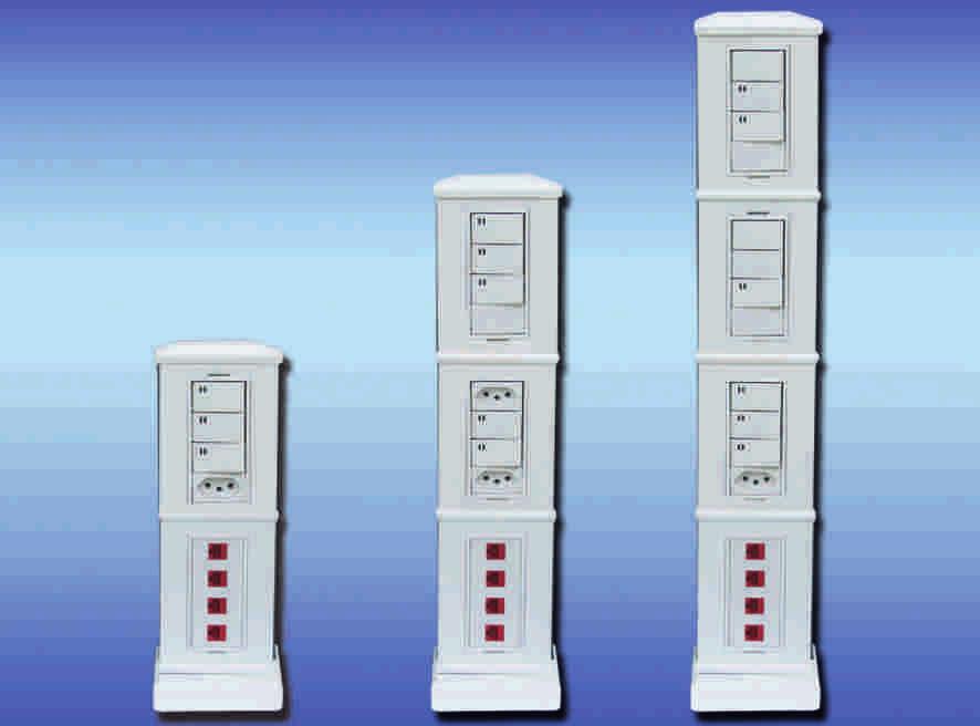 Especificações : PVC rígido autoextinguível com estrutura de alumínio; Grau de flamabilidade: Ul9 V0; Ponto de aterramento da base em alumínio; : branco escritório. Obs.