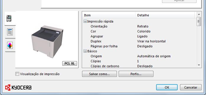 Imprimindo a partir do PC > Imprimindo a partir do PC Imprimindo a partir do PC Esta seção fornece método de impressão usando o KX DRIVER.