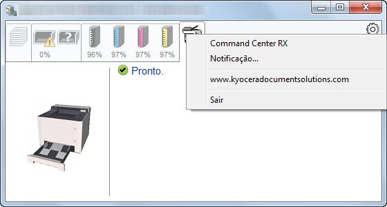 Imprimindo a partir do PC > Monitoramento do status da impressora (Status Monitor) Guia Alerta Se ocorrer um erro, uma notificação é exibida usando uma imagem em 3D e uma mensagem.