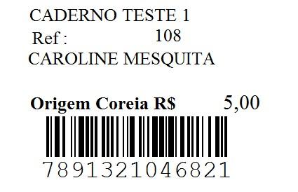 Etiquetas Por Linha); 23 Térmica Zebra