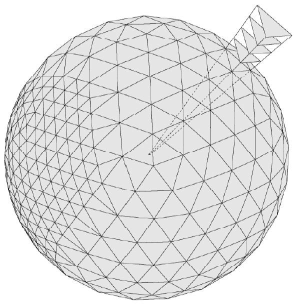 4.1. Aplicações Científicas 43 Figura 11 Representação de pontos em forma de prisma da malha do OLAM Referência: (WALKO; AVISSAR, 2008) zontal utilizando mais pontos discretos em regiões onde uma