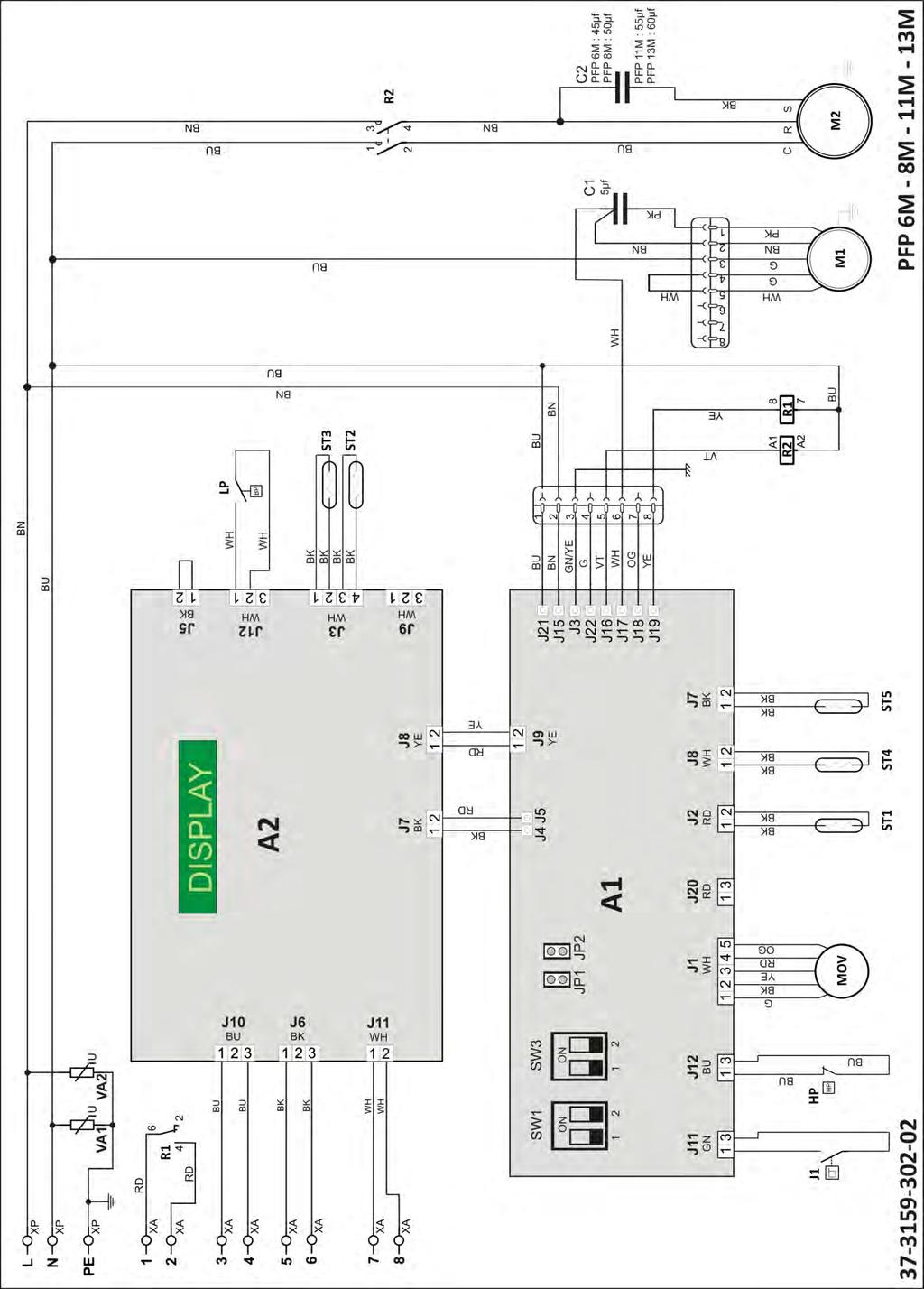 Esquema eléctrico PFP 6M 8M