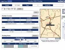 Com o KOMTRAX, pode: Verificar a qualquer altura e em qualquer lugar se as máquinas estão a